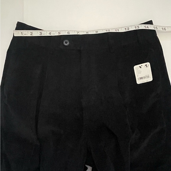 New Free People Velvet Pleated Pants Size 8 Loose Fit Mid Rise Trousers Black - Picture 11 of 17